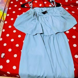 Light Blue Off-Shoulder Dress